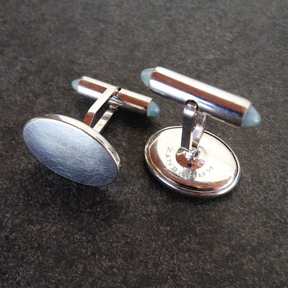 Vintage Mid-Century Modern Cuff Links by Krementz - Picture 3 of 3